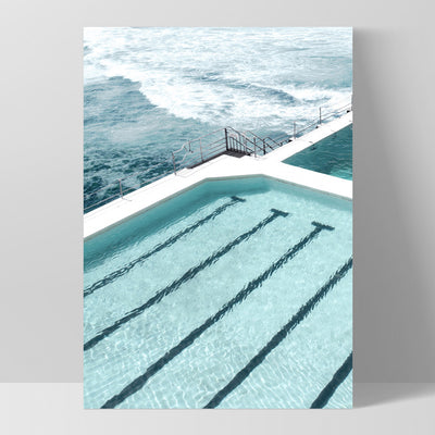 Bondi Icebergs Pool IX - Art Print, Poster, Stretched Canvas, or Framed Wall Art Print, shown as a stretched canvas or poster without a frame