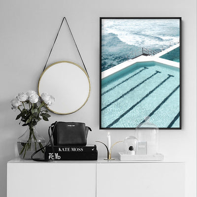 Bondi Icebergs Pool IX - Art Print, Poster, Stretched Canvas or Framed Wall Art Prints, shown framed in a room