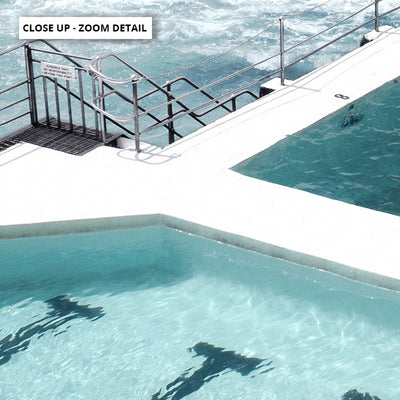 Bondi Icebergs Pool IX - Art Print, Poster, Stretched Canvas or Framed Wall Art, Close up View of Print Resolution
