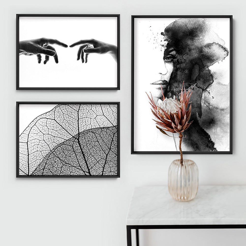 Reaching For You - Art Print, Poster, Stretched Canvas or Framed Wall Art, shown framed in a home interior space