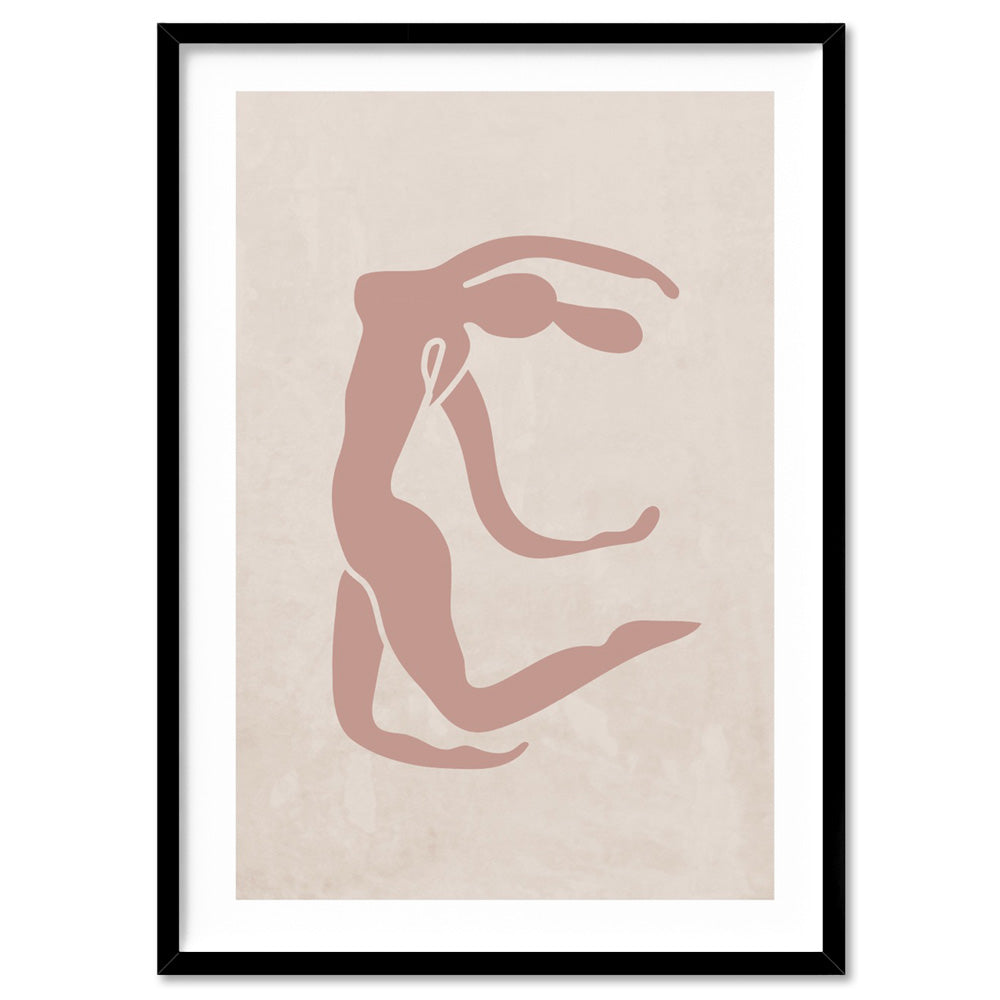 Decoupes La Figure Femme II - Art Print, Poster, Stretched Canvas, or Framed Wall Art Print, shown in a black frame