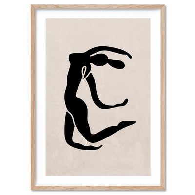 Decoupes La Figure Femme IV - Art Print, Poster, Stretched Canvas, or Framed Wall Art Print, shown in a natural timber frame