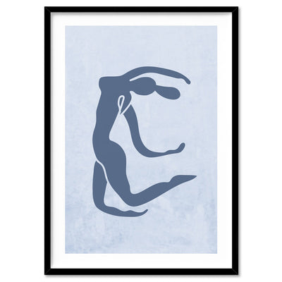 Decoupes La Figure Femme VI - Art Print, Poster, Stretched Canvas, or Framed Wall Art Print, shown in a black frame