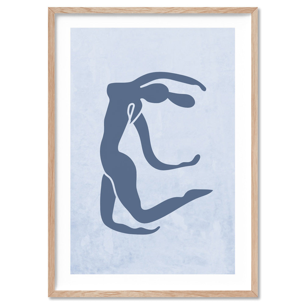 Decoupes La Figure Femme VI - Art Print, Poster, Stretched Canvas, or Framed Wall Art Print, shown in a natural timber frame