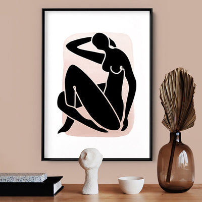 Decoupes La Figure Femme VII - Art Print, Poster, Stretched Canvas or Framed Wall Art Prints, shown framed in a room