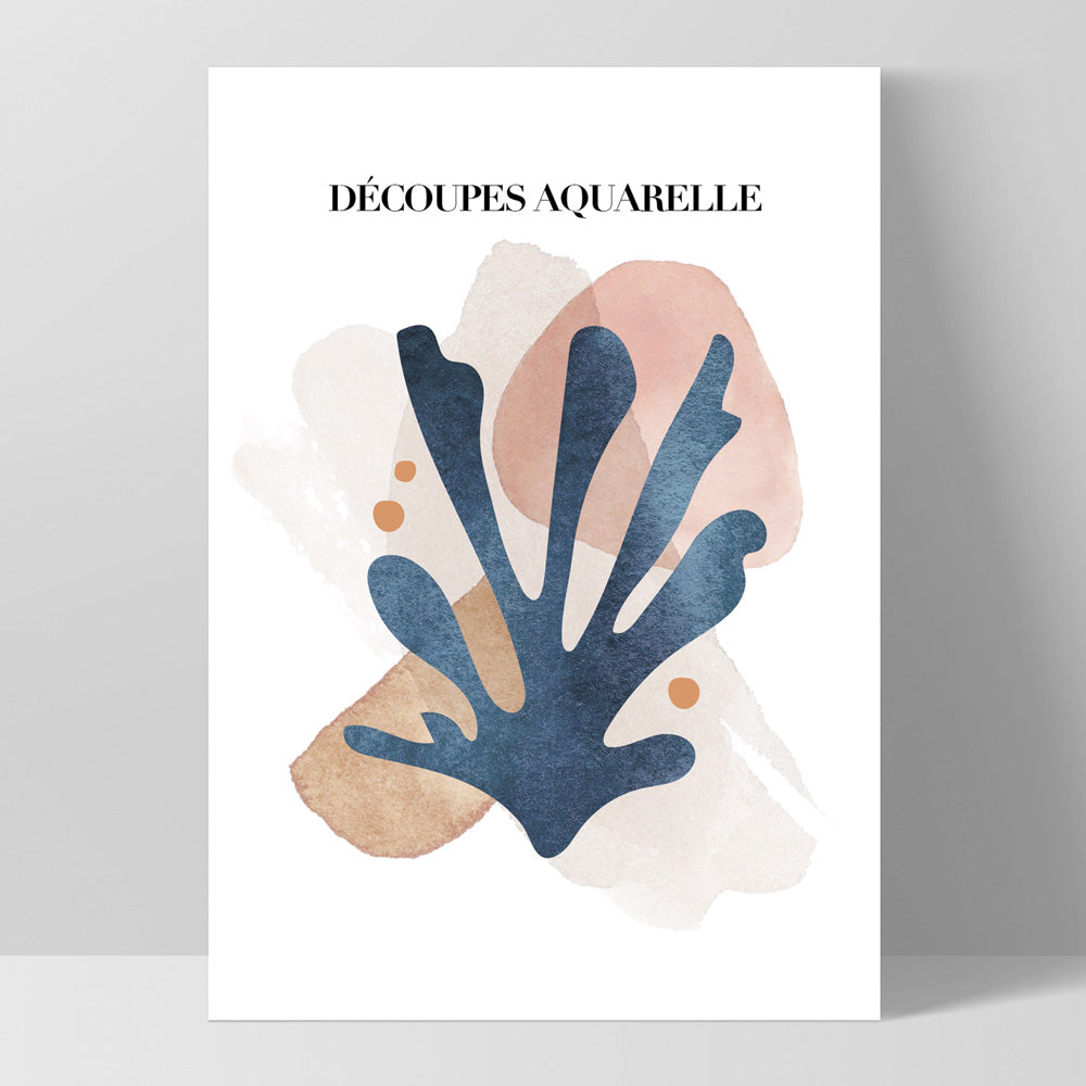 Decoupes Aquarelle I - Art Print, Poster, Stretched Canvas, or Framed Wall Art Print, shown as a stretched canvas or poster without a frame