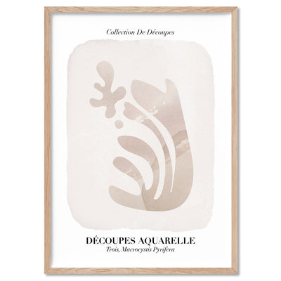 Decoupes Aquarelle III - Art Print, Poster, Stretched Canvas, or Framed Wall Art Print, shown in a natural timber frame