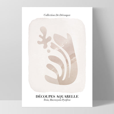 Decoupes Aquarelle III - Art Print, Poster, Stretched Canvas, or Framed Wall Art Print, shown as a stretched canvas or poster without a frame