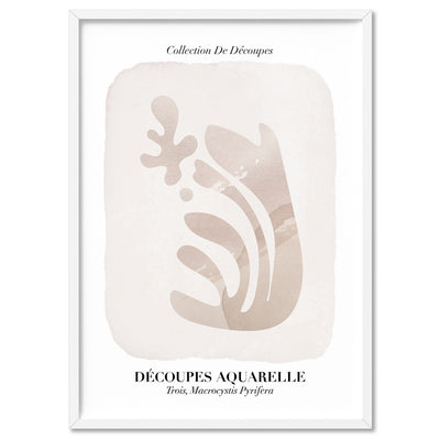 Decoupes Aquarelle III - Art Print, Poster, Stretched Canvas, or Framed Wall Art Print, shown in a white frame