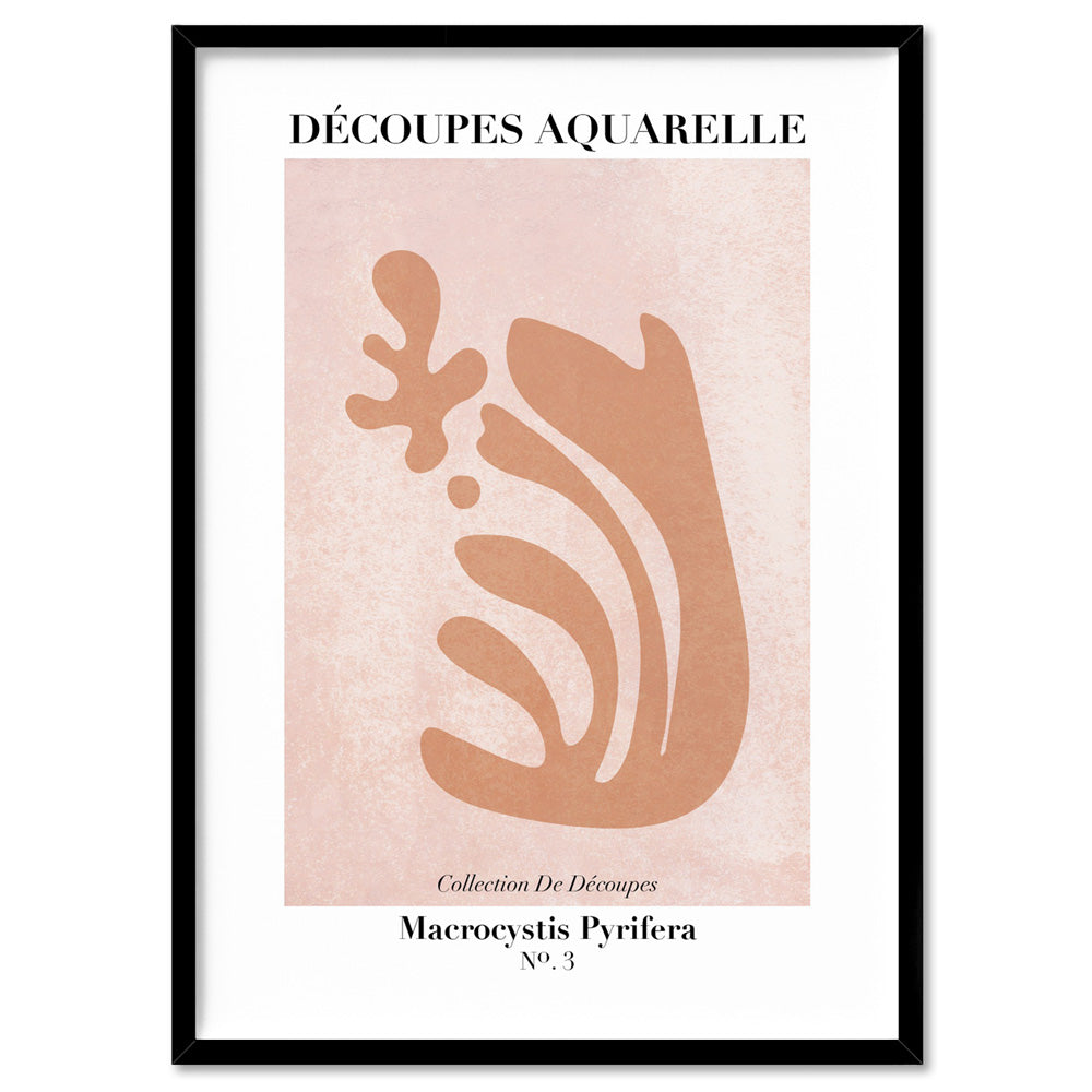 Decoupes Aquarelle VI - Art Print, Poster, Stretched Canvas, or Framed Wall Art Print, shown in a black frame