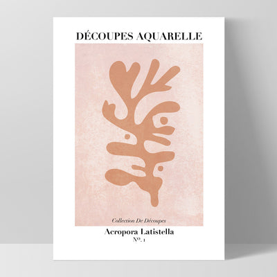 Decoupes Aquarelle VIII - Art Print, Poster, Stretched Canvas, or Framed Wall Art Print, shown as a stretched canvas or poster without a frame