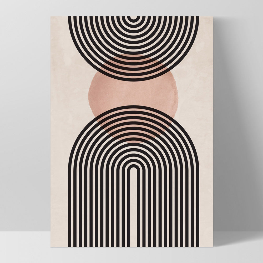 Boho Arches Abstract II - Art Print, Poster, Stretched Canvas, or Framed Wall Art Print, shown as a stretched canvas or poster without a frame