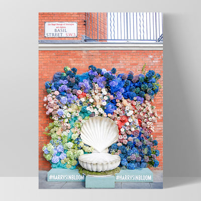 Chelsea in Bloom London - Art Print by Victoria's Stories, Poster, Stretched Canvas, or Framed Wall Art Print, shown as a stretched canvas or poster without a frame
