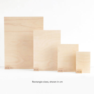 Wooden Photo Blocks Sizing, from small to large size range in the rectangle option