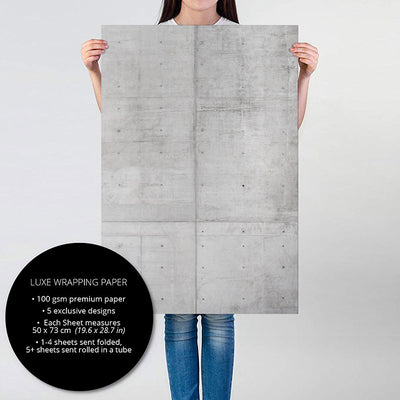 Person holding Concrete gift wrapping paper