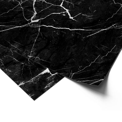Premium Wrapping Paper in Black Marble Design, close up view